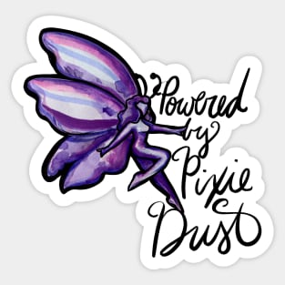 Powered by Pixie Dust Purple Fairy Sticker